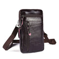 Men's Genuine Leather Belt Bag – Vintage Crossbody Waist Pack & Phone Pouch for Outdoor Use