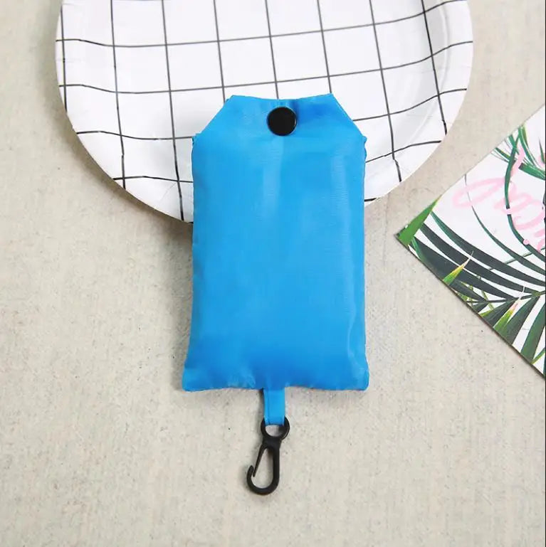 Eco-Friendly Foldable Polyester Shopping Bag – Reusable Portable Shoulder Tote for Travel & Grocery