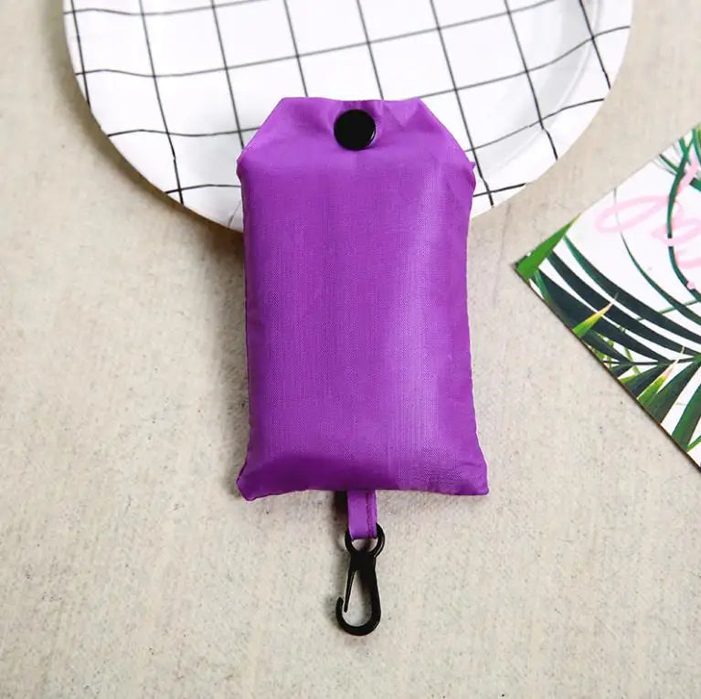 Eco-Friendly Foldable Polyester Shopping Bag – Reusable Portable Shoulder Tote for Travel & Grocery