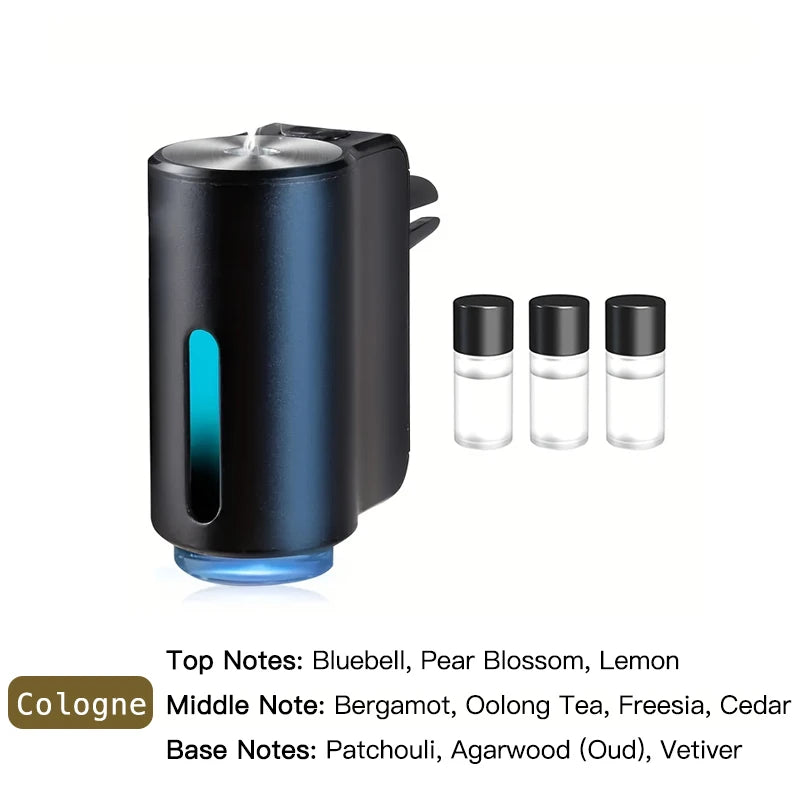 Jzah AI Smart Car Diffuser & Air Purifier - Aromatherapy Humidifier with Ionizer