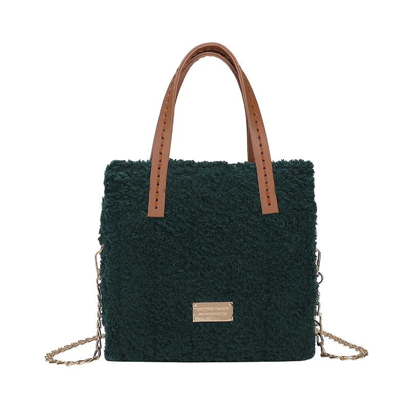 DIY Knitting Crochet Bag Making Kit – Hand-Knit Woven Bag with Mesh Canvas, PU Leather & Metal Chain