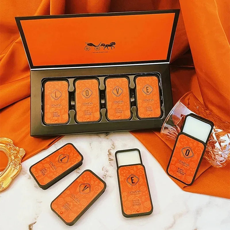 Jzah 4 Piece Solid Perfume Set - Floral & Fruity Scents