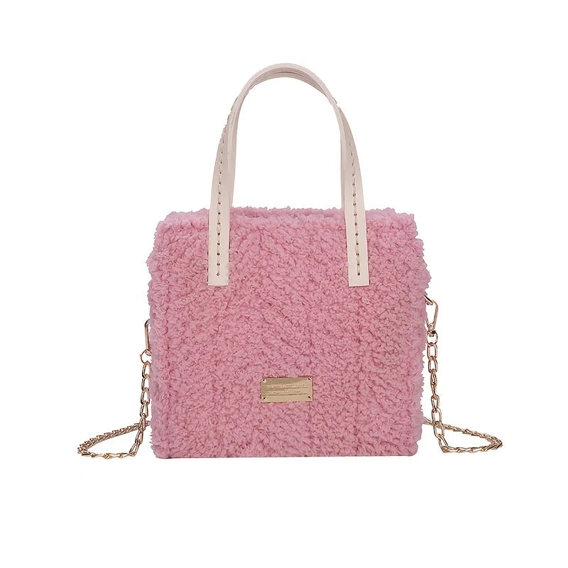 DIY Knitting Crochet Bag Making Kit – Hand-Knit Woven Bag with Mesh Canvas, PU Leather & Metal Chain