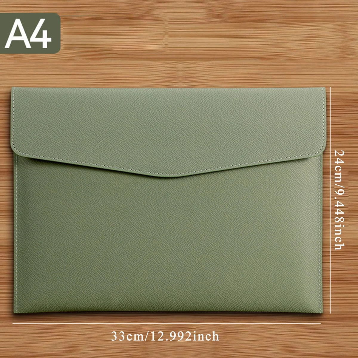 A4 PU Leather File & Document Bag – Waterproof Business Briefcase for Office, School & Teachers