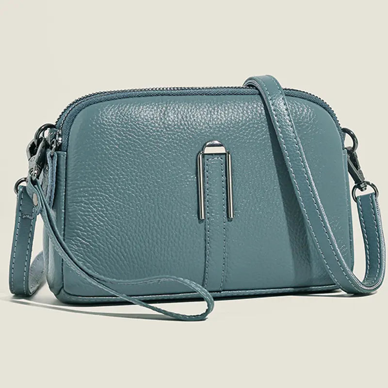 Women's Genuine Cow Leather Shoulder Bag – Luxury Flap Crossbody Clutch & Phone Bag