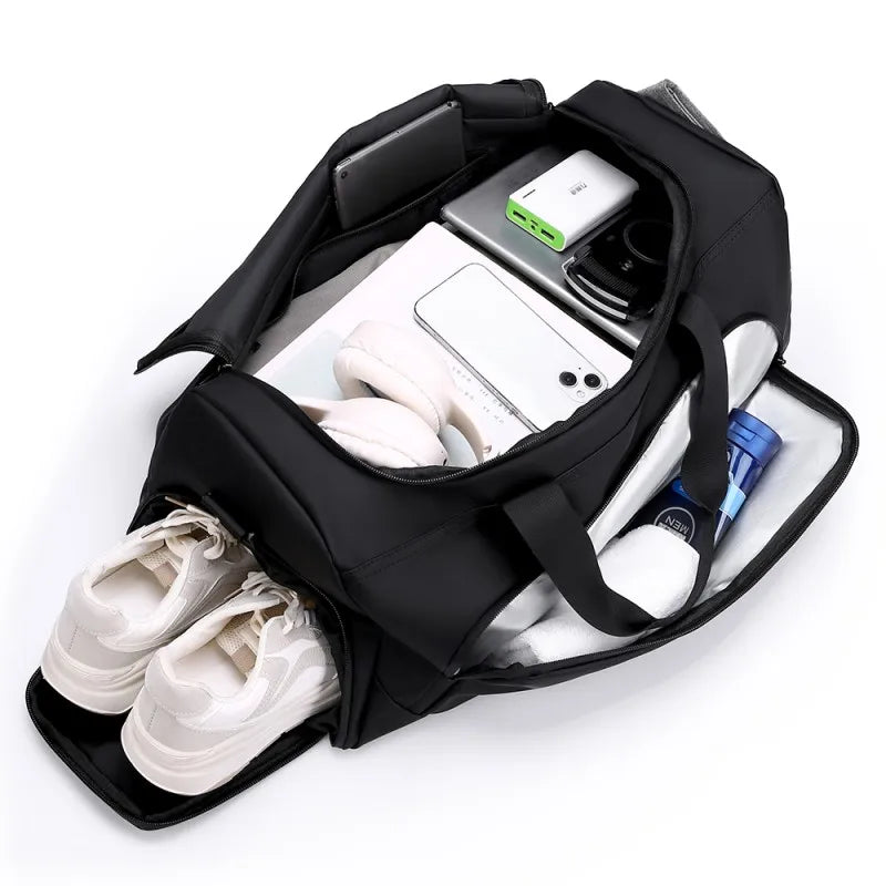 Large Capacity Sports Gym Duffel Bag – Multi-Compartment Travel Bag with Shoe Storage