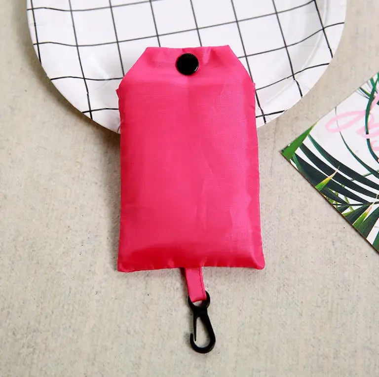 Eco-Friendly Foldable Polyester Shopping Bag – Reusable Portable Shoulder Tote for Travel & Grocery