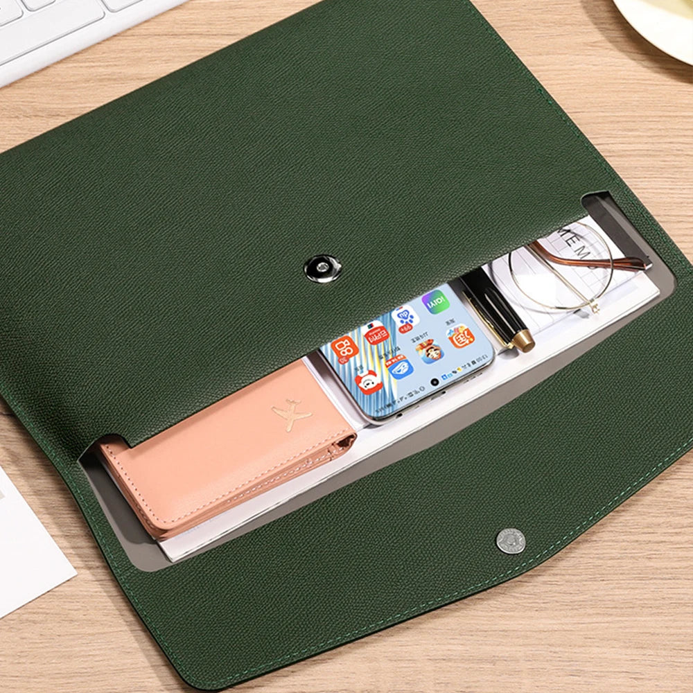 A4 PU Leather File & Document Bag – Waterproof Business Briefcase for Office, School & Teachers