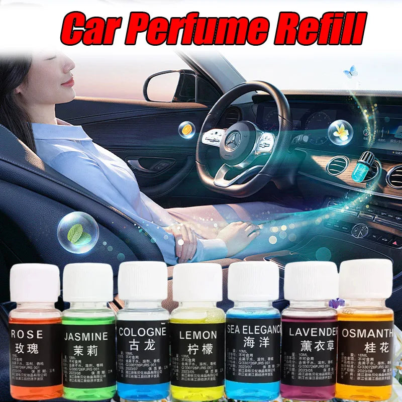 Jzah Shop Car Perfume Refill – Natural Essential Oil Air Freshener for Auto Aroma Diffuser