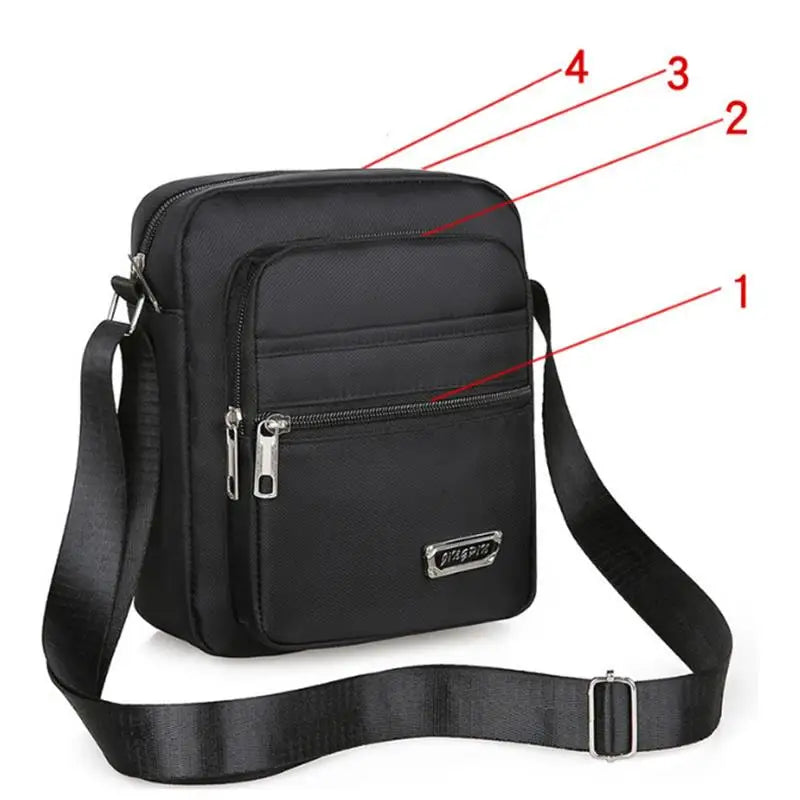 Men's Nylon Crossbody Shoulder Bag – Large Capacity Waterproof Business & Leisure Handbag