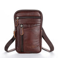 Men's PU Leather Waist & Phone Bag – Flap Crossbody Shoulder Bag for Outdoor Sport & Business