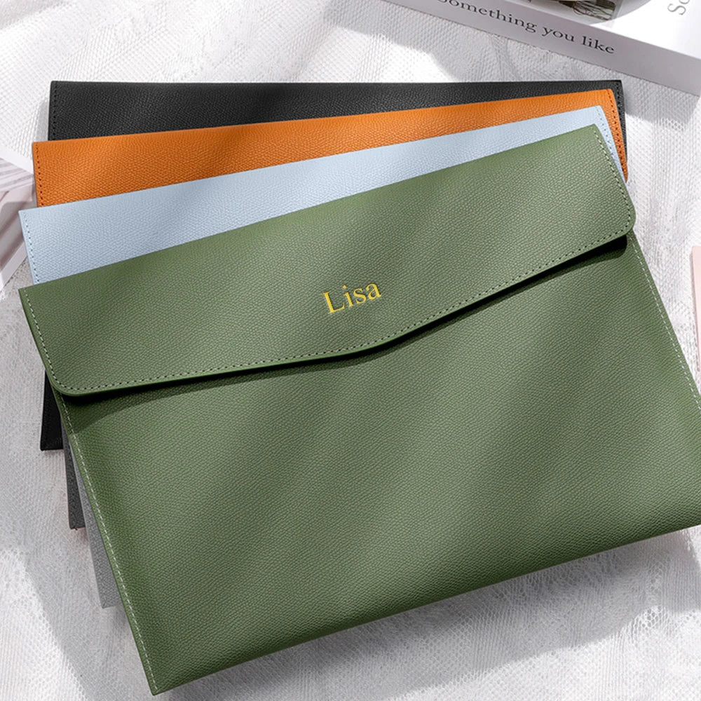A4 PU Leather File & Document Bag – Waterproof Business Briefcase for Office, School & Teachers