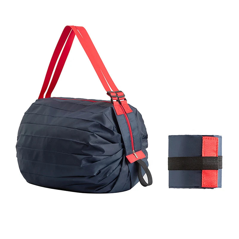 Large Capacity Foldable Nylon Shopping Bag – Portable Travel Camouflage Handbag with Handle