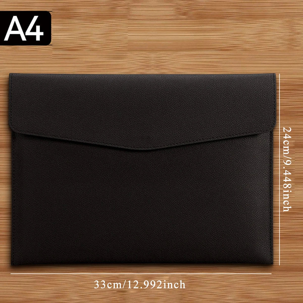 A4 PU Leather File & Document Bag – Waterproof Business Briefcase for Office, School & Teachers