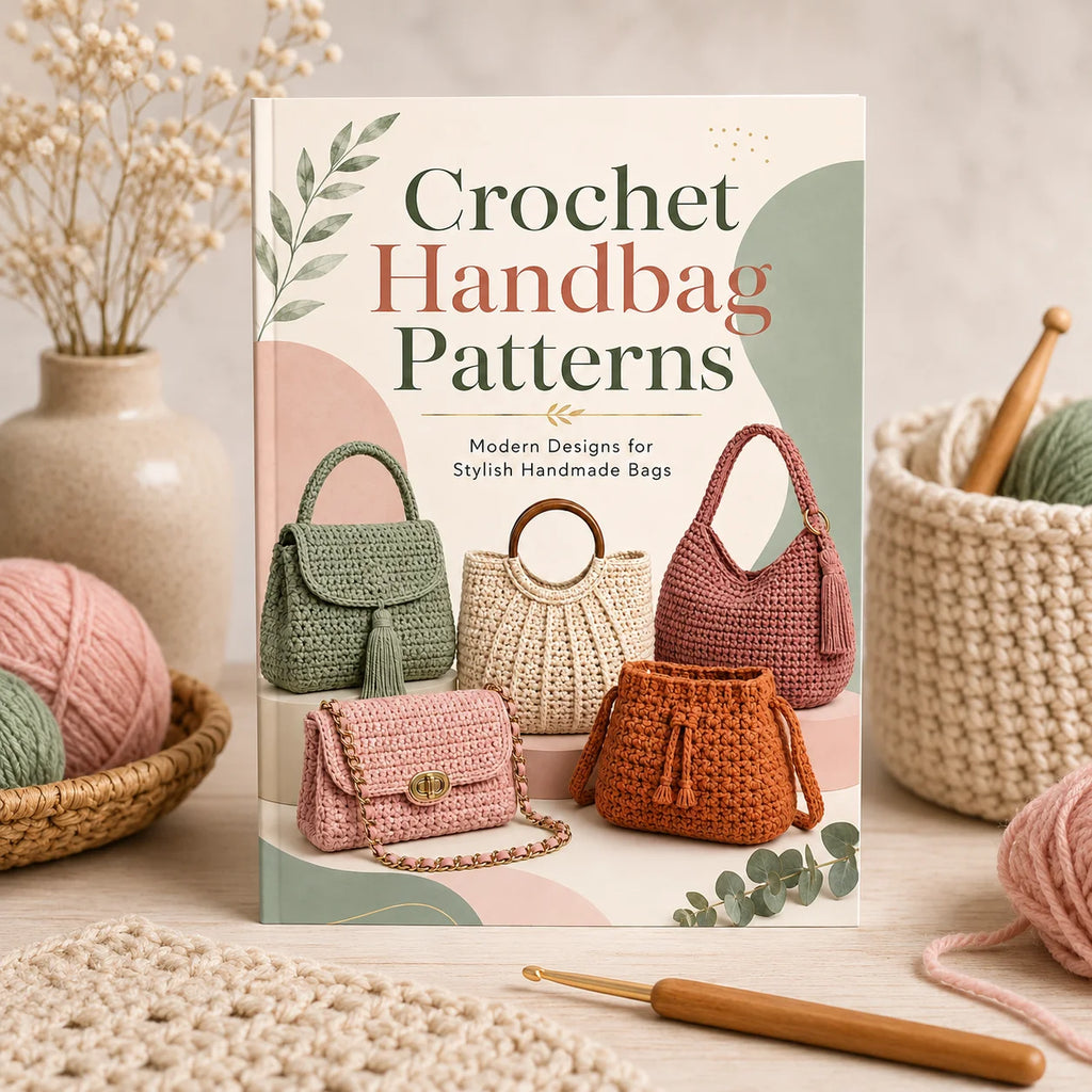 Jzah Shop|Crochet Handbag Patterns Book – A5 Beginner’s Guide to Handmade Purse Designs & Craft Projects