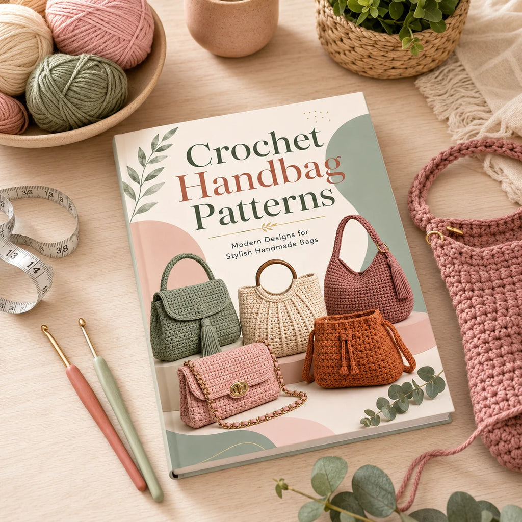 Jzah Shop|Crochet Handbag Patterns Book – A5 Beginner’s Guide to Handmade Purse Designs & Craft Projects