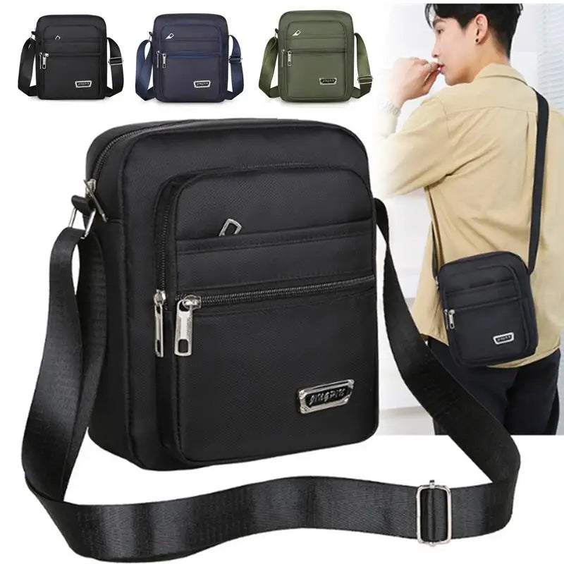 Men's Nylon Crossbody Shoulder Bag – Large Capacity Waterproof Business & Leisure Handbag