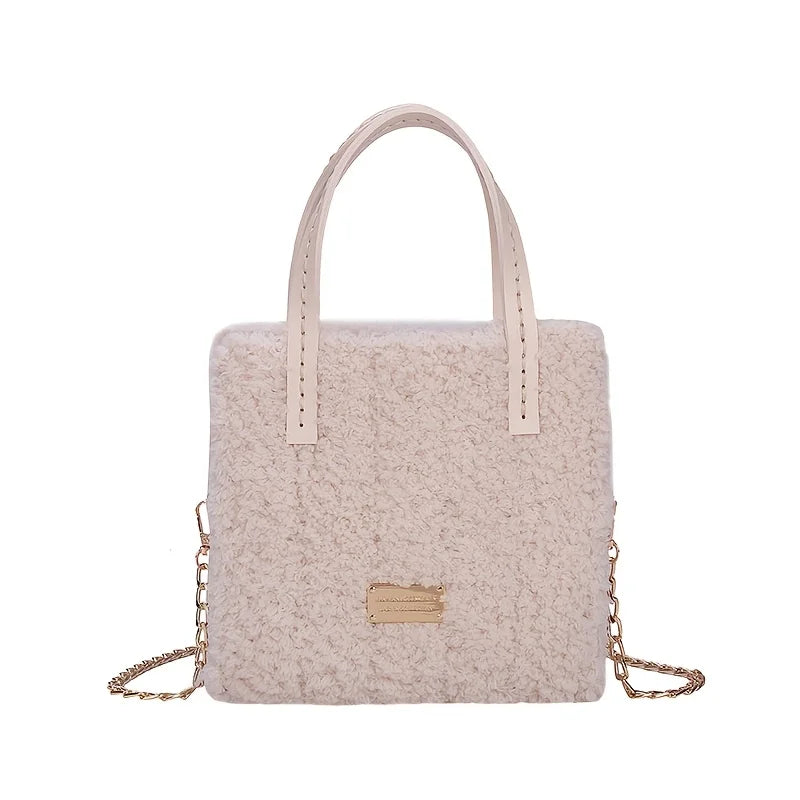 DIY Knitting Crochet Bag Making Kit – Hand-Knit Woven Bag with Mesh Canvas, PU Leather & Metal Chain