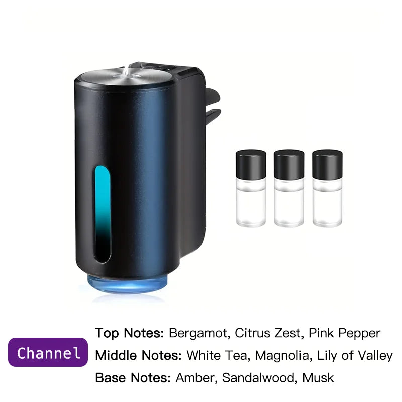 Jzah AI Smart Car Diffuser & Air Purifier - Aromatherapy Humidifier with Ionizer