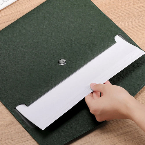 A4 PU Leather File & Document Bag – Waterproof Business Briefcase for Office, School & Teachers