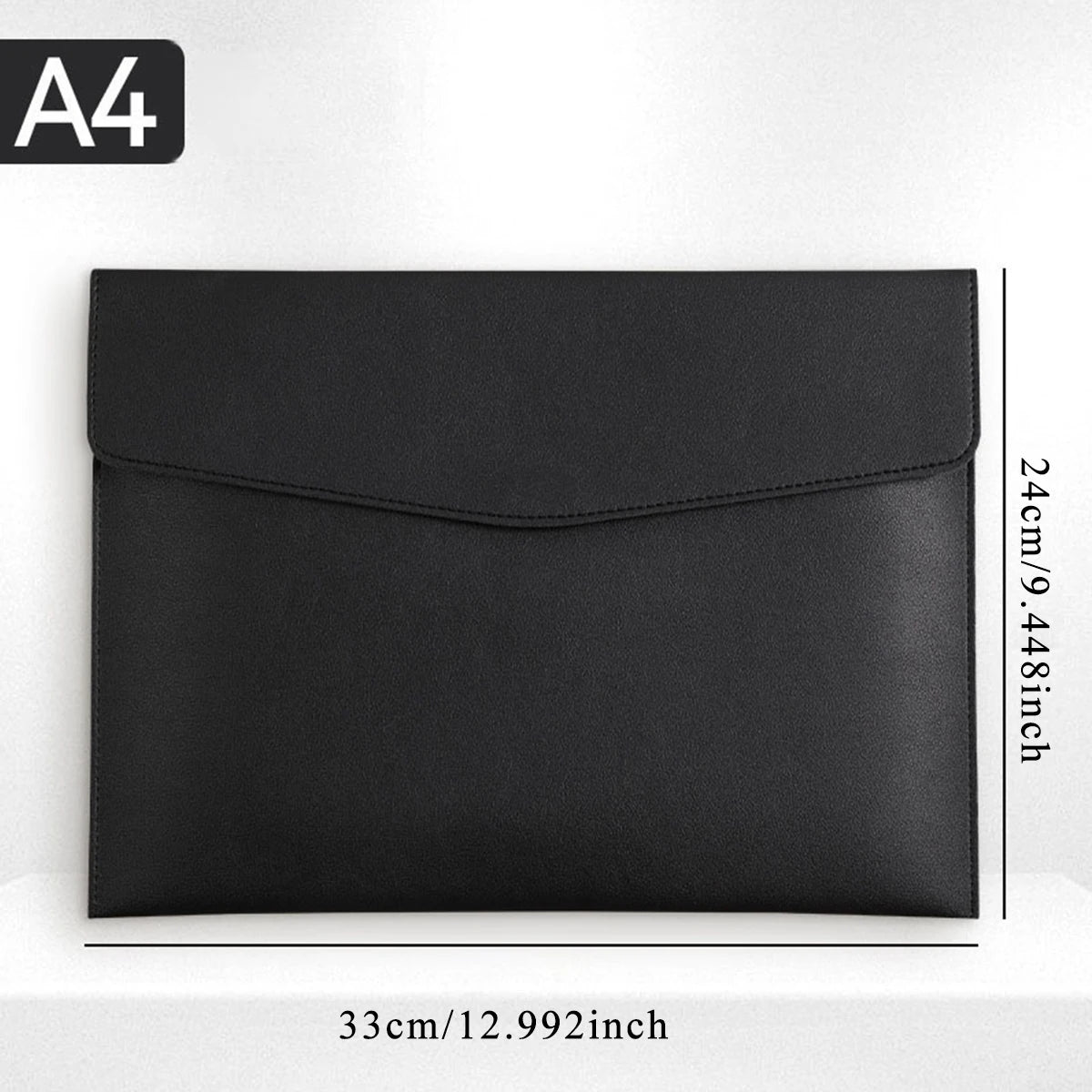 A4 PU Leather File & Document Bag – Waterproof Business Briefcase for Office, School & Teachers