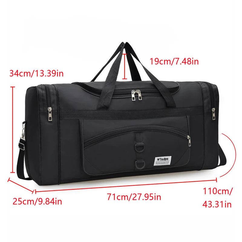 Oversized Nylon Travel Duffle Bag – Multi-Functional Gym & Outdoor Bag