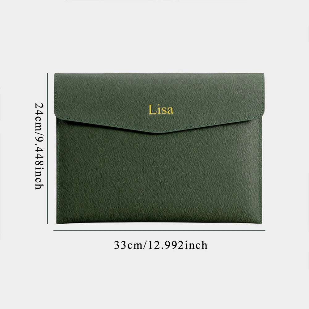 A4 PU Leather File & Document Bag – Waterproof Business Briefcase for Office, School & Teachers