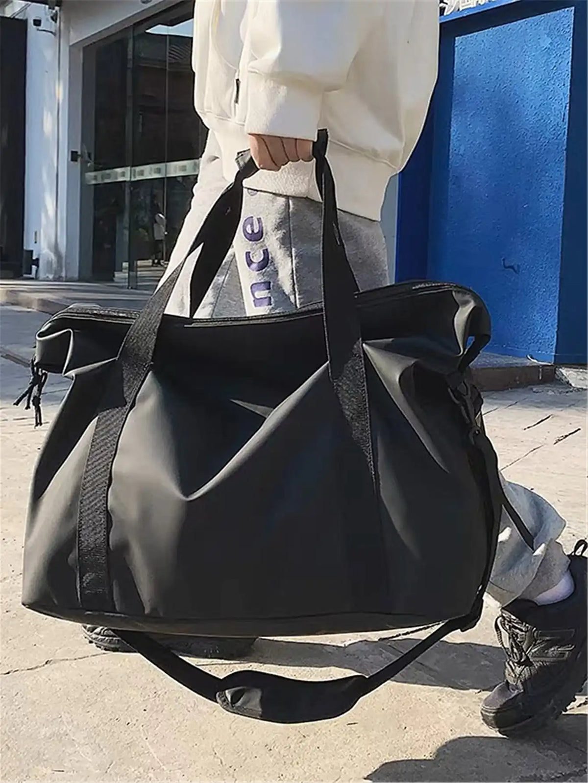 Jzah Shop|Large Capacity Nylon Travel Bag – Lightweight Sports, Fitness & Crossbody Luggage Bag