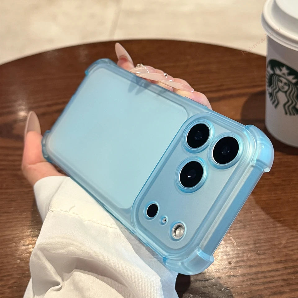 Jzah Shop Matte Clear Shockproof Phone Case for iPhone 11–17 Series (All Models)