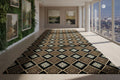 Royal Black & Gold Diamond Medallion Carpet